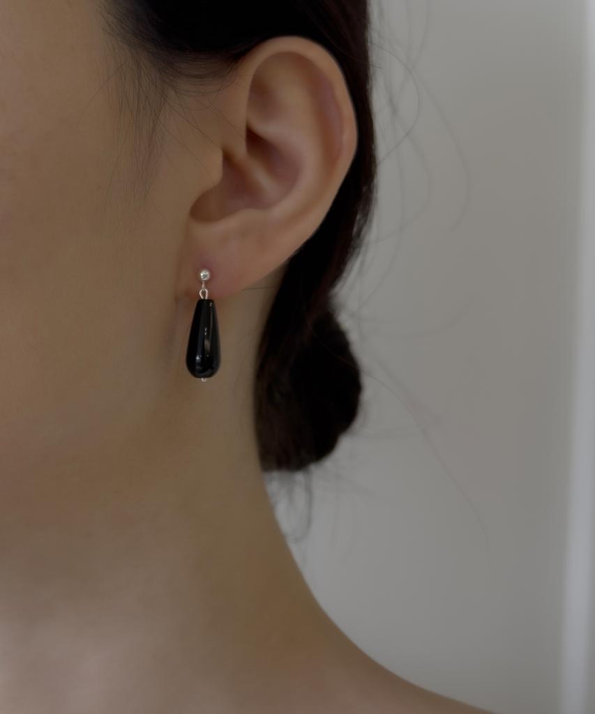 Tiede Onyx Drop Earring