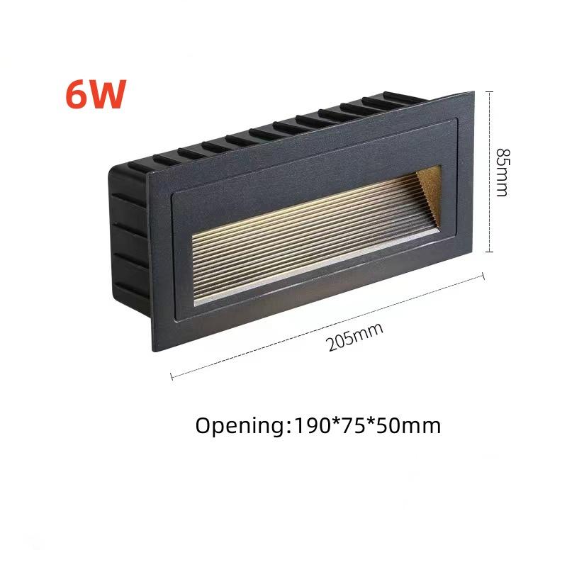 LED IP65 Waterproof Stairs Step Light Outdoor Wall Lamp Corner Garden Street Footlight  Recessed for Porch Yard Balcony 220V