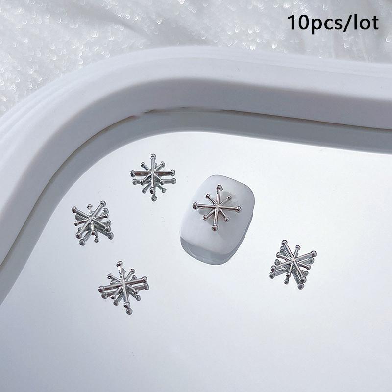 

10 шт. модные панк-металлические геометрические украшения для ногтей серебряный цвет сплав маникюрный декор аксессуары для самостоятельного декора ногтей A3