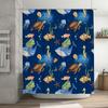 Colorful Underwater World Shower Curtain 3D Printed Waterproof Fabric Customizable Design for Bathroom Decorations