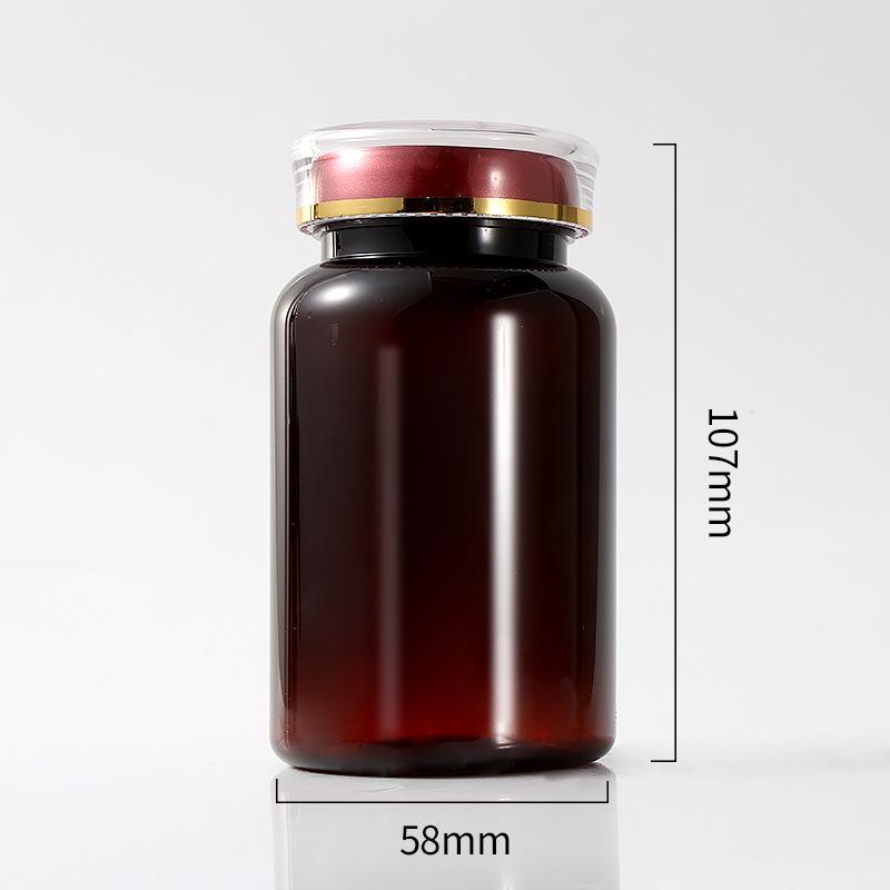 PET200ML Portable Plastic Medicine Bottle with Crown Cap