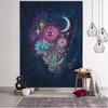 Retro Mandala Tapestry Elephant Head Buddha Psychedelic Flower Plant Wall Hanging Bohemian Aesthetics Home Wall Decoration