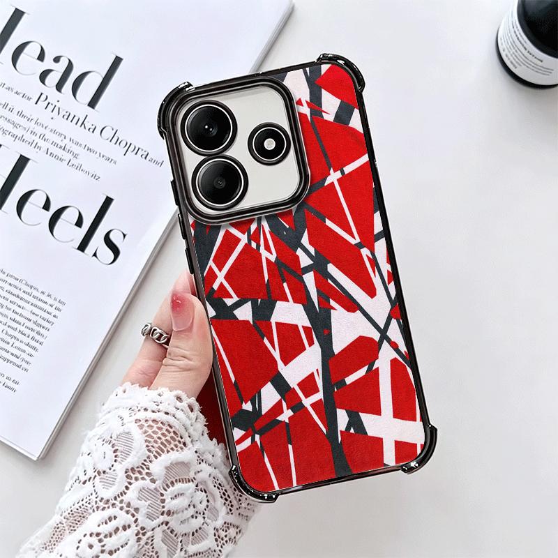 Eddie Van Halen Graphic Guitar Plating Phone Case For Xiaomi Redmi Note 14 15 Pro Plus 13 12 11 11S 11T 10 9S 9 5G Anti-Fall Air