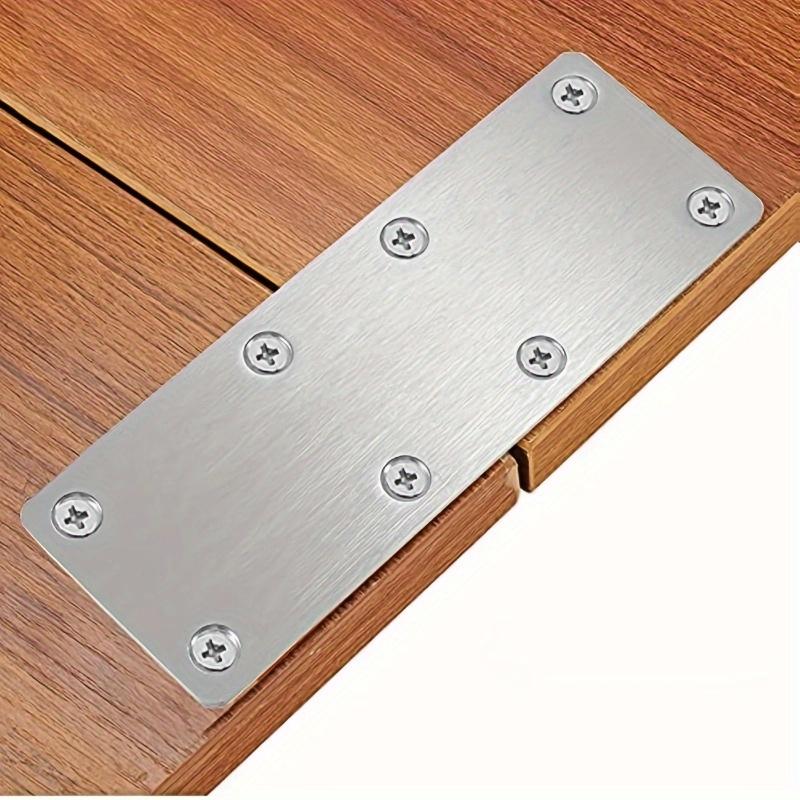 4pcs stainless steel flat angle brackets - corrosion-resistant metal connectors, suitable for wood and other materials