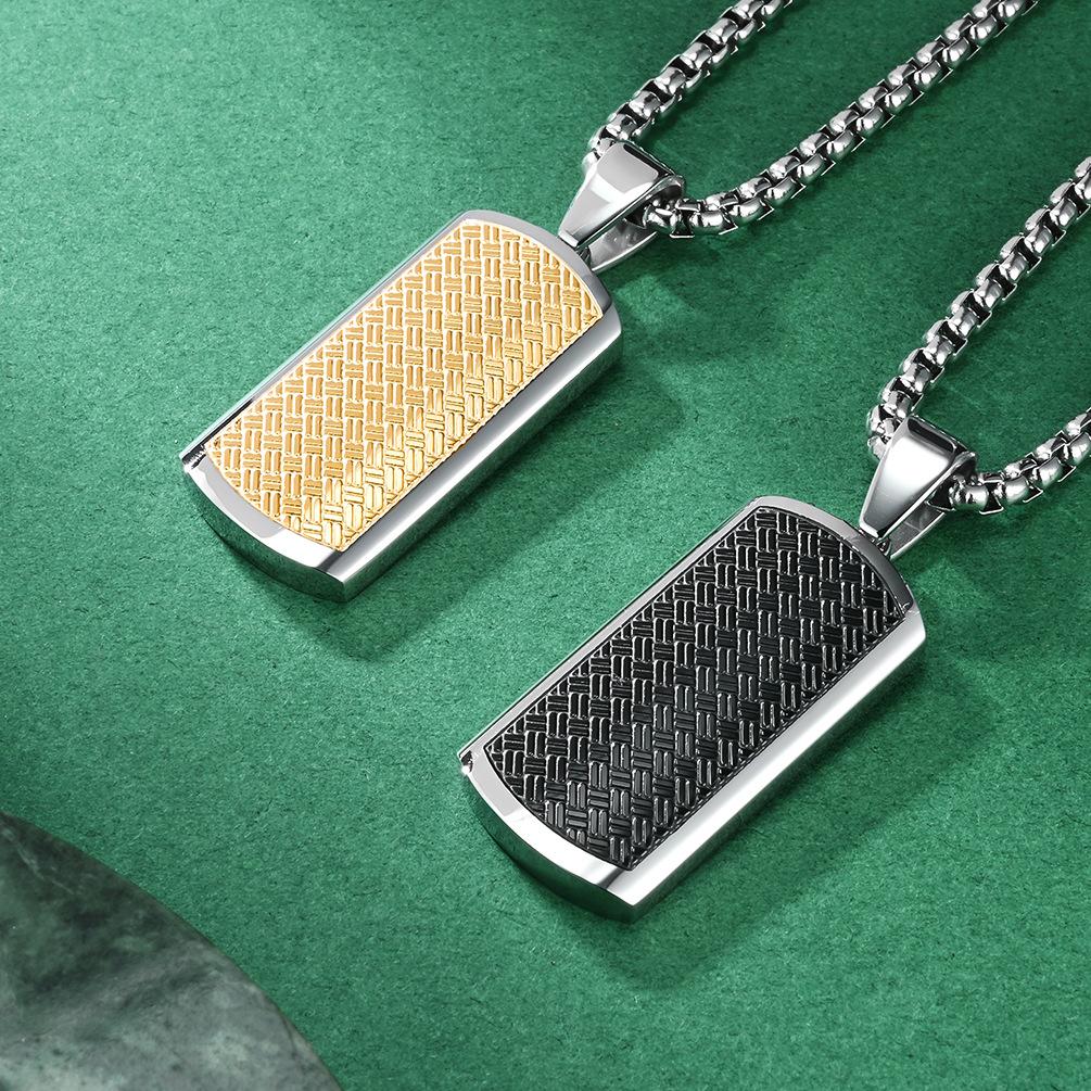 2026 National Style Stamping, Electric Braided Texture Pendant Between Curved Surfaces, European and American Trendy Men's and Women's Pendants.
