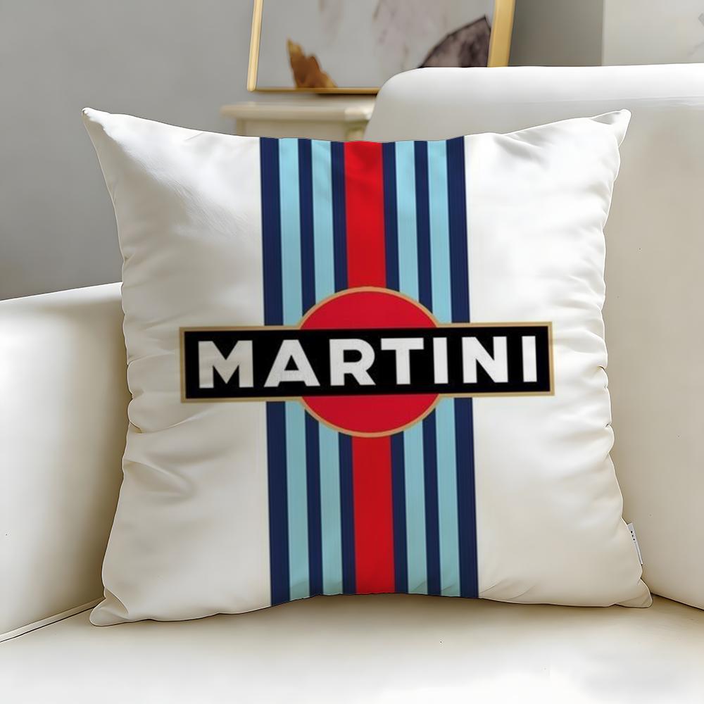 classic beverage brand Martini Cushion Cover Soft & Easy-Wash Pillow Case – Versatile for Couch, Bed, Travel and Office