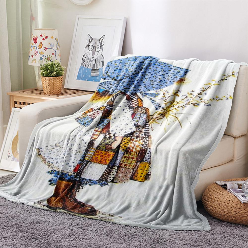 1 Stück Sarah Kay Motiv Flanelldecke, Hohe Qualität, Bequem für Alle Jahreszeiten, Heimdekoration, Wärme und Komfort, Perfekt für Weihnachtsgeschenke142