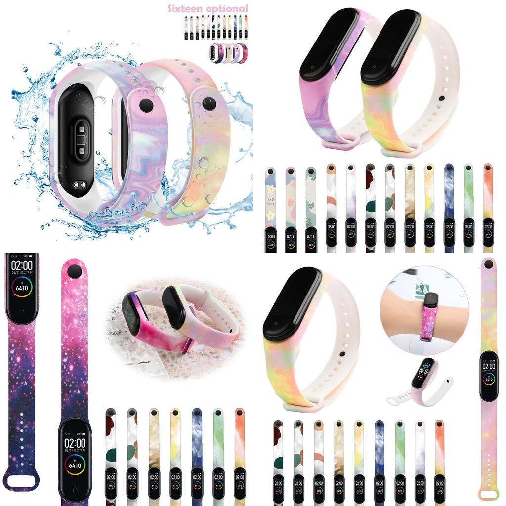 Unisex Silicone Watch Strap Replacement For Xiaomi Mi Band 3/4/5/6 Adjustable And Comfortable