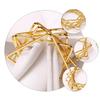 A84X-12Pcs Polygon Star Design Napkin Rings Star Napkin Buckle Metal Napkin Holders For Wedding Birthday Party Decorations Golde