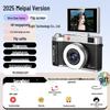 Retro Dual Camera with Flip Screen: HD Digital CCD Student Camera with Beauty Filters for Photos and Videos.