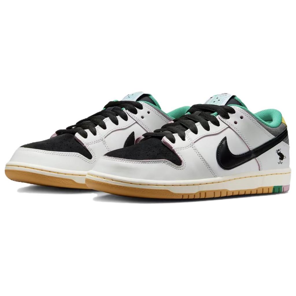 Sneakers Unisex da Uomo CSEF x Nike Dunk Low SB Bianco Verde Smeraldo Summit-White Nero Grigio Ferro HJ4132-100