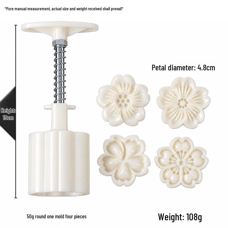 Mid-Autumn Festival Mooncake & Pastry Baking Press Mold Tool for Ice Skin and Green Bean Cake