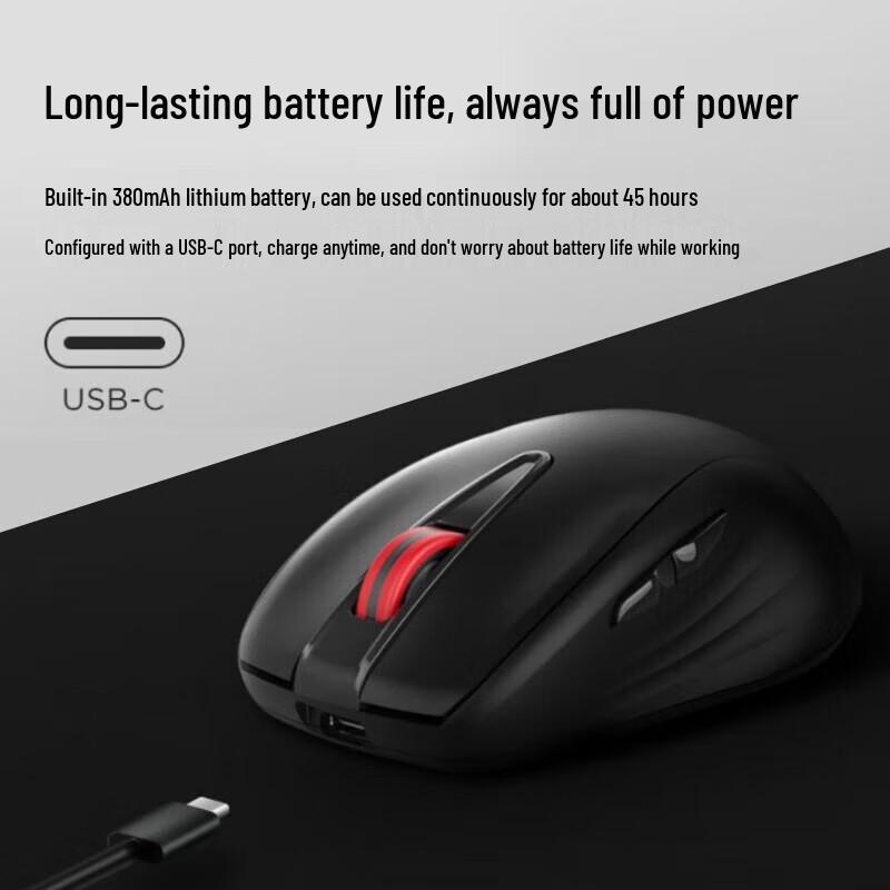 Lenovo thinkplus Wireless Silent Ergonomic Office Mouse