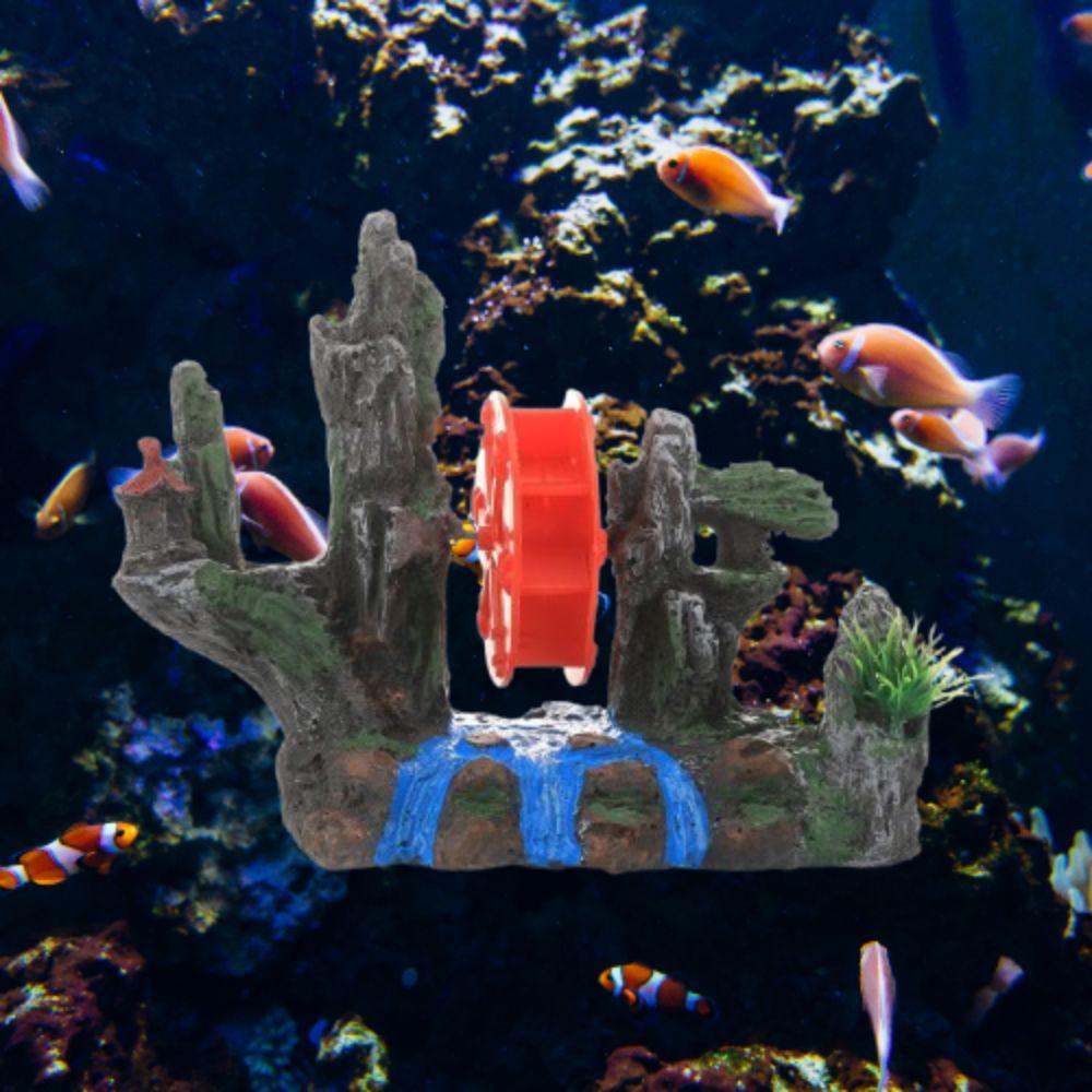 Realistic Aquarium Rockery Figurines Unique Stone Cave Ornament  Fish Tank Landscape Decor