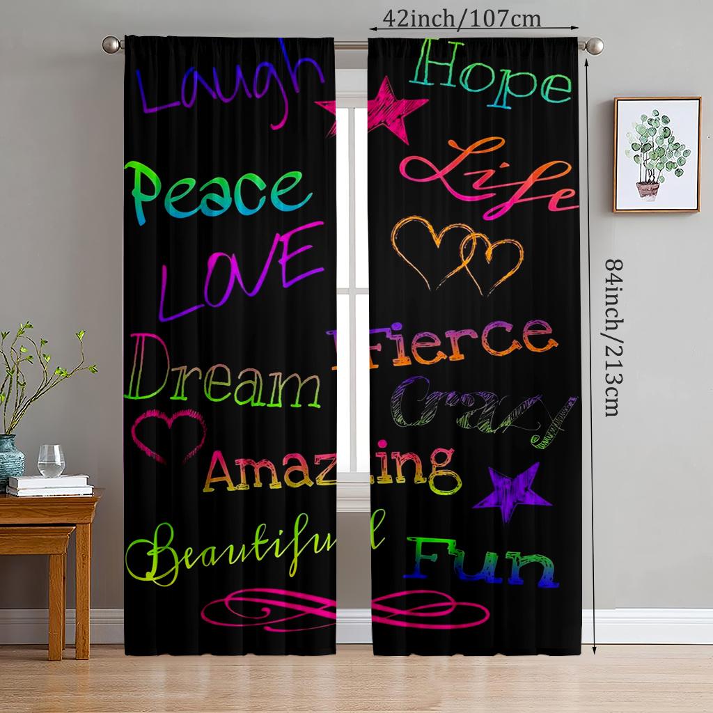 

2pcs- Astonishingly cool polyester curtains, pole bag curtains, for bathroom, bedroom, living room, and home room decoration 14Wx39L(35x100CM)x2