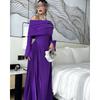 Fall Winter Women's Sexy Off-shoulder Ruched Evening Dress Leisure Cocktail Party Formal Event
