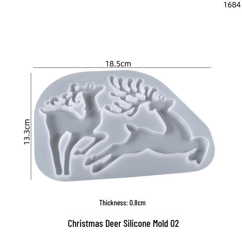 Yumei Christmas Reindeer DIY Epoxy Mold Keychain & New Year Tag