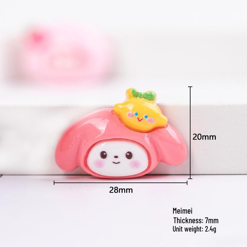 Kreskówkowe akcesoria żywiczne: Urocze naszywki DIY o tematyce owocowej i zwierzęcej, Dekoracje do etui na telefon z kremowym klejem, Magnesy na lodówkę, Materiały do rękodzieła na klamry do butów