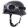 Motorcycle Retro Outdoor Riding Half Open Face  Helmet With Glasses S,M,L,XL,XXL