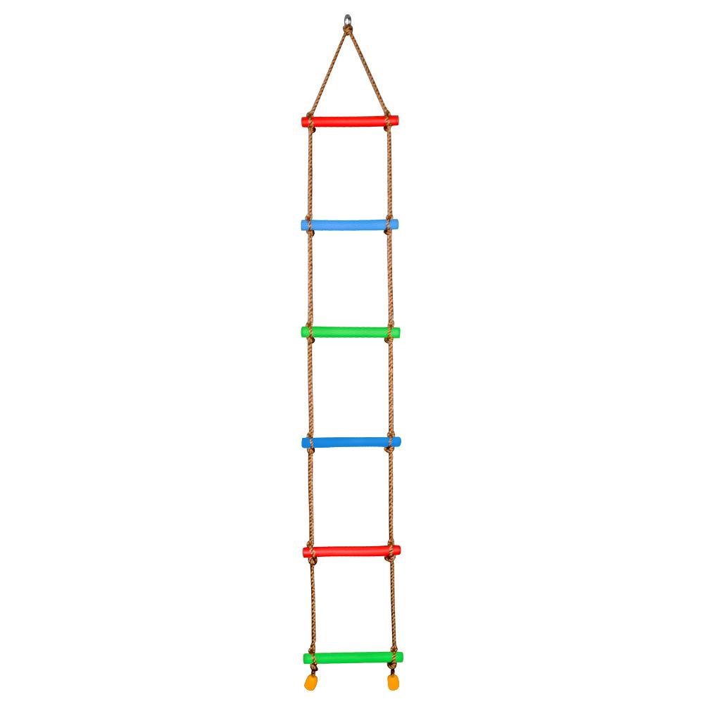 Kids Climbing Wooden Rope Ladder for Kids Wooden Swing Outdoor Game Toy 5-level Ladder Playground Indoor Kids Climbing Toys