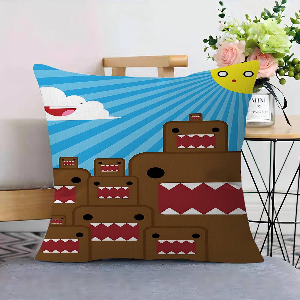 Cute Domo-Kun Pillow Anime Pillow Sofa Bed Head Pillow Cover Cushion Cover 45x45 Cm Fashion