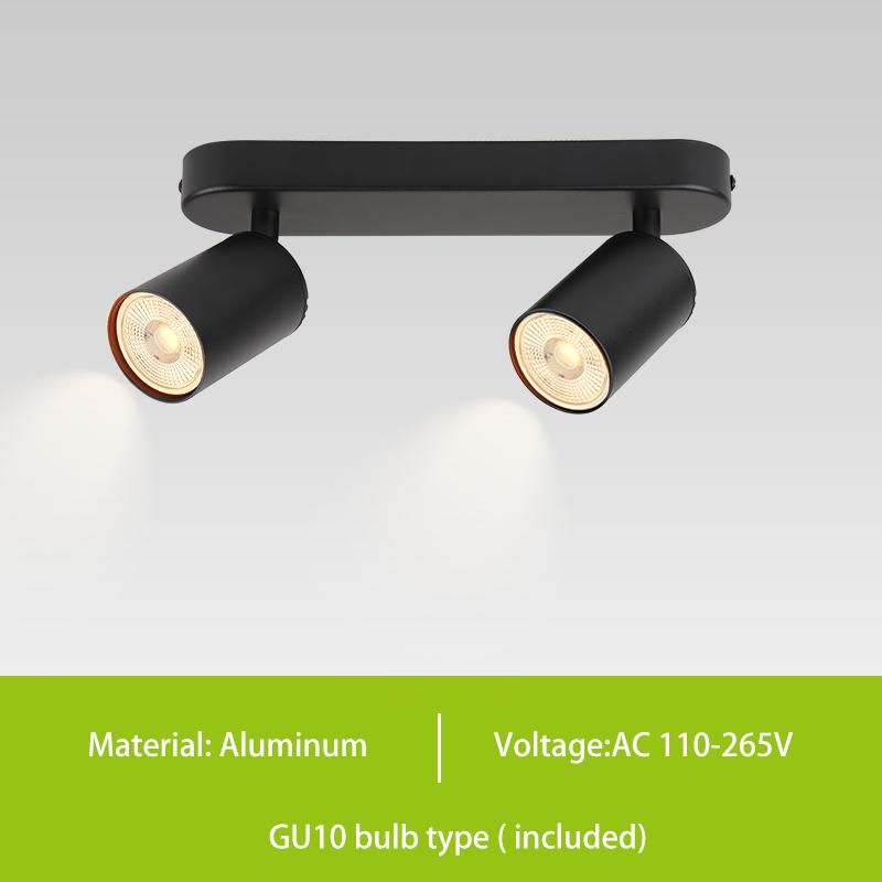 3 Color 110-220V GU10 LED Track Light Spotlight Suit Ceiling Lamp COB Spot Lights For Kitchen Commercial Living Room Home