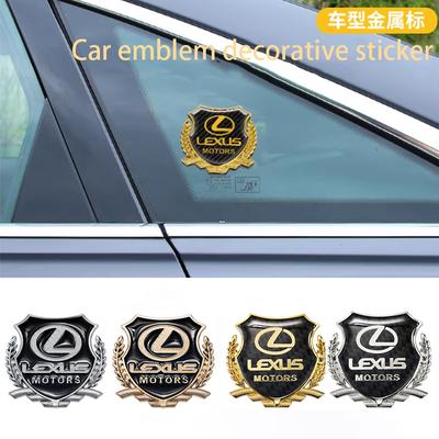 2Pcs 3D Metal Emblem Sticker Car Badge Decoration Decals For F SPORT GX460 Ct200h IS250 ES 220D IS200 Fsport GS GX IS LS VZ6