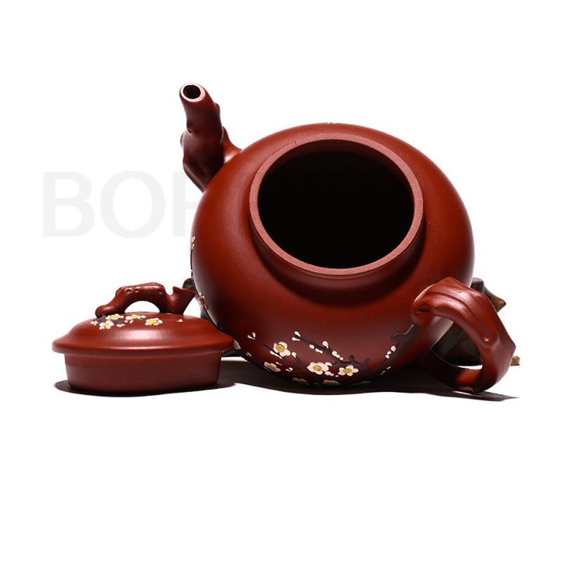 BORREY Yixing Kung Fu Zisha Teapot Handmade Tea Pot Purple Clay Tea Pot Chinese Tea Ceremony Custom Gift Puer Oolong Tea Pot