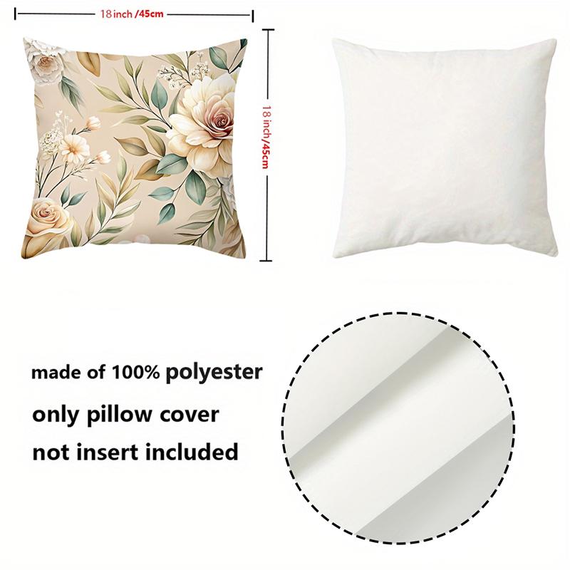 Floral Patterned Cushion Covers for Sofa Decor Polyester pillowcase, sofa decorative cushion cov Headboard Pillow