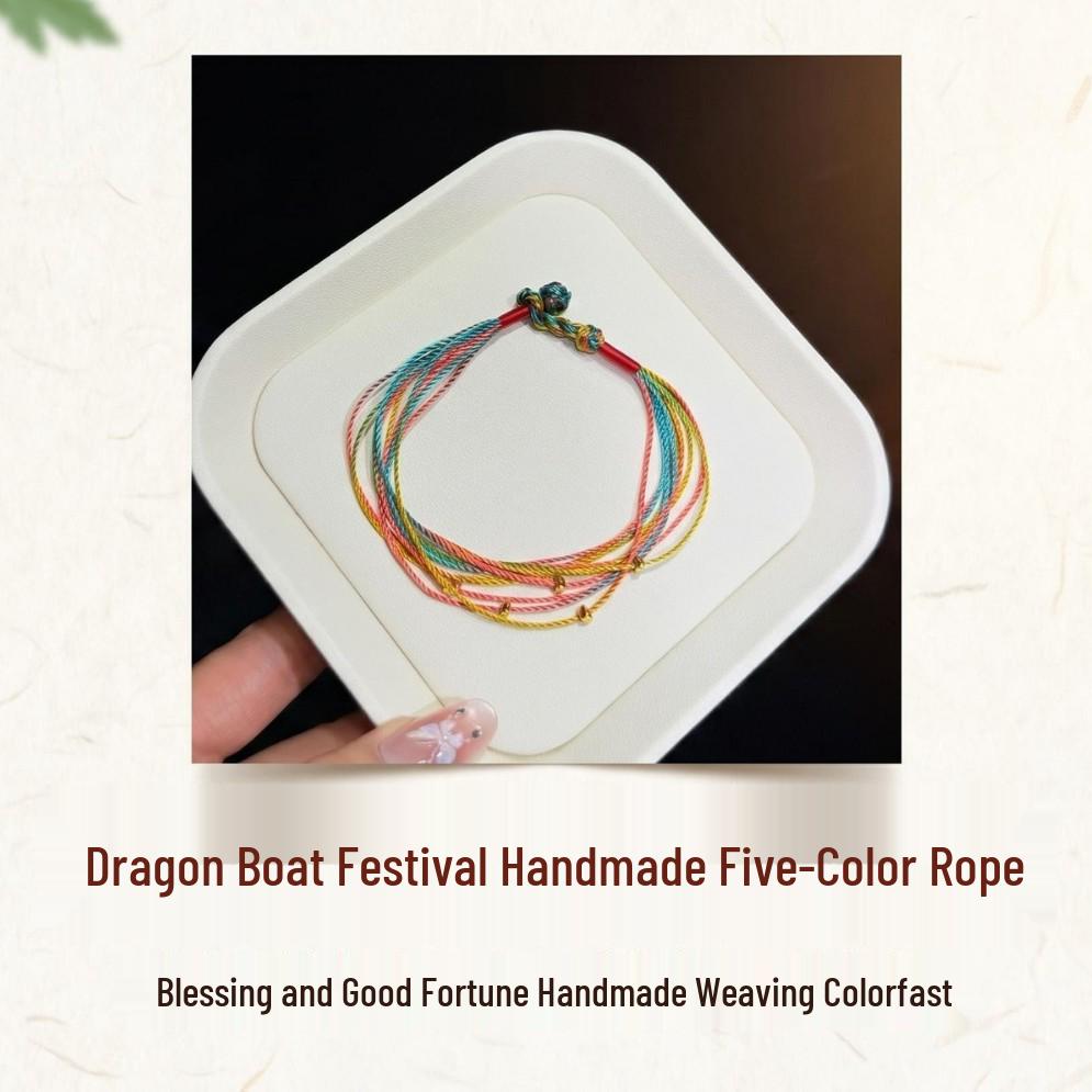 Handcrafted Dragon Boat Festival Five-Color Thread Bracelet DIY Kit
