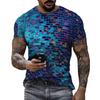 New 3d Printed Summer Simple Retro Men'S T-Shirt Trend Street Personality