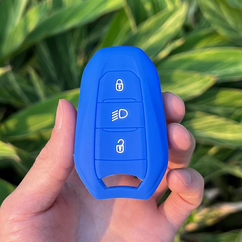 Silikon-Autoschlüsselgehäuseabdeckung für Citroen C2 C3 C5 X7 C4 Picasso Berlingo für Peugeot 208 308 408 508 3008 4008 5008 Smart Key