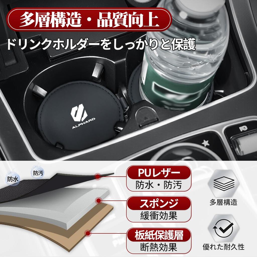 Alphard Applicable Car Drink Holder Coaster Heat Insulation Anti-slip Noise