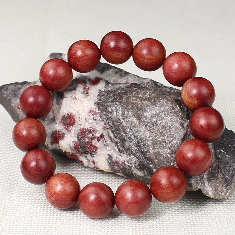 Cypress Hand String 2.0: Fragrant Wood Buddhist Beads Bracelet for Couples, 108 Red Blood Skin Cypress Beads