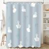 Vintage Classic Greek Bust Print Shower Curtain Decor Home Decoration Waterproof Fabric Light Blue 81 X 72 Inches (205 Cm) 39X