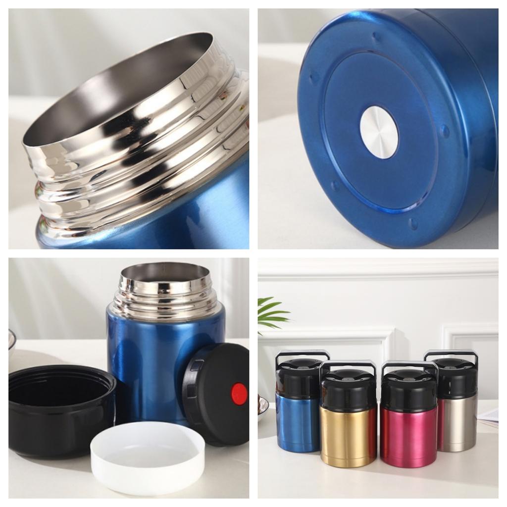 Food Grade Liner Vacuum Insulated Food Jar Detachable Handle Portable Thermal Container for Kid School Lunch Box Thermos  ODM