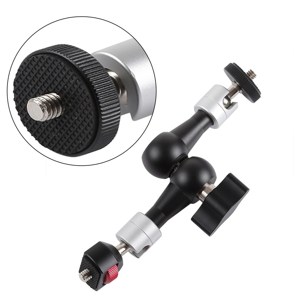 Aluminum Adjustable Bracket Arm Monitor Mount With Ball Head Clamp For Camera Rig LED Light Video Production