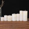 Unscented White Pillar Candles - Smokeless, Multi-Size for Weddings, Church, Holiday Ornaments