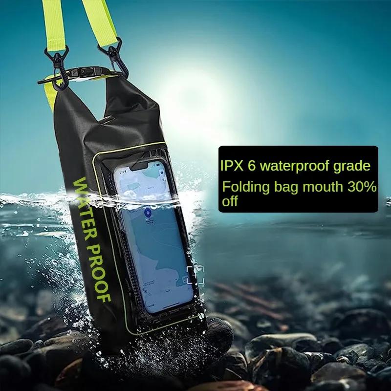 Outdoor-Sporttaschen 2L Dry Bag Touchscreen PVC Wasserdichte Taschen Für Trekking Driften Rafting Surfen Kajak Camping Ausrüstung