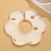 Class A Newborn Baby Saliva Towel Crepe Waterproof Petal Bib Autumn Winter Children Eating Cartoon Cotton Bib