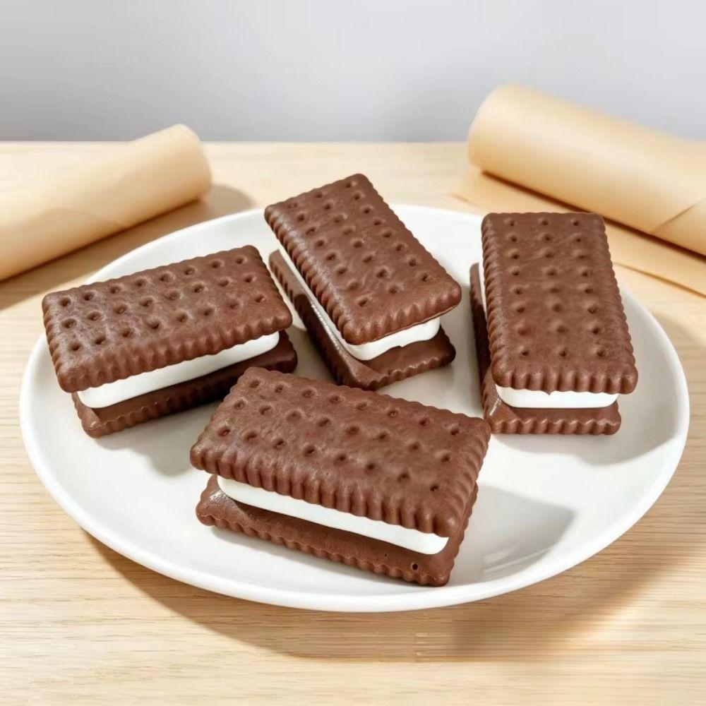 Novelty Cookie Pinching Squishy Toy Soft Texture Sandwich Cookie Squishy Toy  Desk Decor