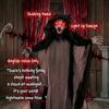 Halloween Standing Werewolf Animated Decoration with Light-Up Eyes, Sound and Touch Activated