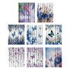 Floral Shower Curtain Spring Farmhouse Bathroom Curtain Waterproof Flowers Butterflies Leaves Bath Curtain with Hooks for Dormitory Shower Bathtub