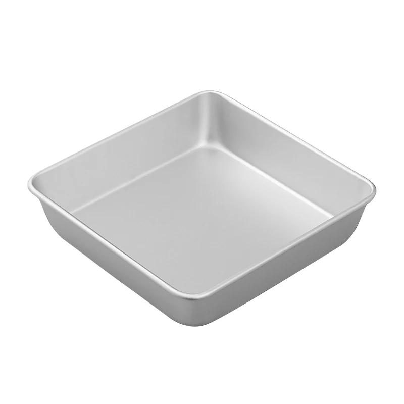 4/6/8Inch Square Cake Tins 3 Layers  Angel Food Cake Pan Aluminum Square Baking Pans Baking Mold