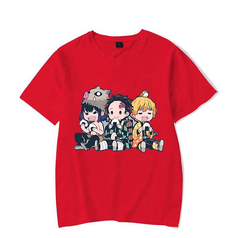 Funny Anime Hashibira Inosuke Kamado Tanjirou Agatsuma Zenitsu Cartoon Print T-shirt Summer Cool T Shirt Women Men Short Sleeve