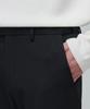 MUSINSA STANDARD Heavyweight Fleece-Lined Tapered Hidden Elastic Waist Length Slacks [Black]