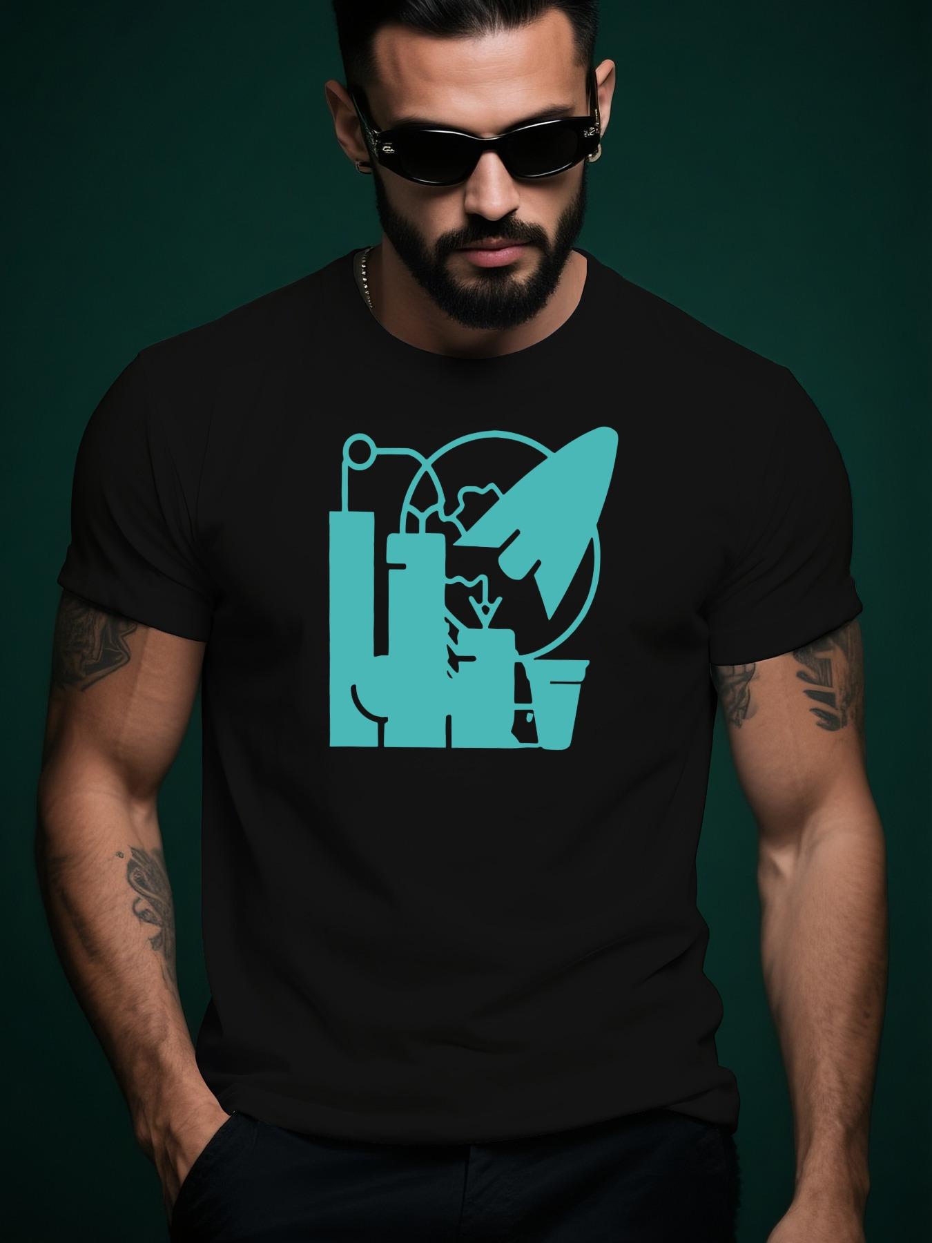 Summer Tshirt with Unique Cartoon Print - Soft Cotton M