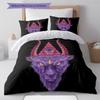 Satan Symbol Pattern Bedding,Quilt Set Quilt Cover Pillowcase Home Birthday Gift (1 * Duvet Cover + 2 * Pillowcase, Without Core)