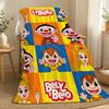 Cartoon Cute B-Bely Y B-Beto-O Throw 240g Flannel Blanket, Suitable for Sofas, Beds, Offices, Exquisite Gift Blankets