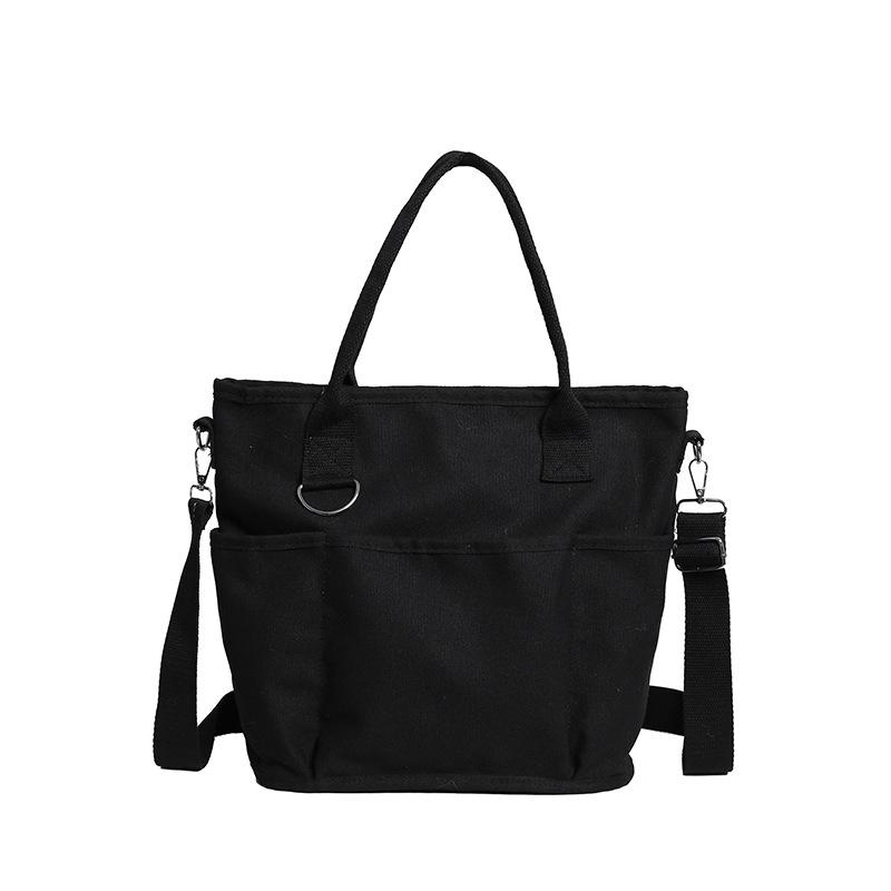 

Оригинальная литературно-художественная наплечная сумка Утолщенная парусиновая портативная сумка через плечо Женская студенческая сумка для поездок на работу и отдыха Портативная сумка-тоут чёрный